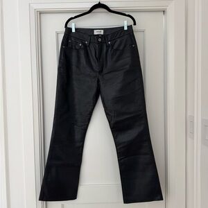 Agolde Black Leather Pants